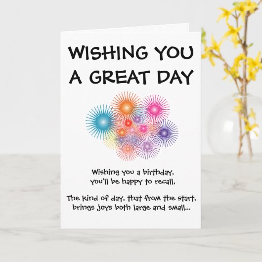 CARTE D'ANNIVERSAIRE (Fleur jaune)