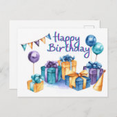 Carte d'anniversaire (Devant / Derrière)