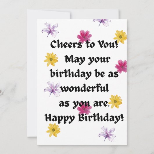 Carte d'anniversaire  (Devant)