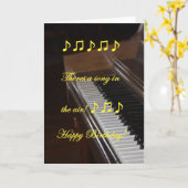 CARTE D'ANNIVERSAIRE (Fleur jaune)