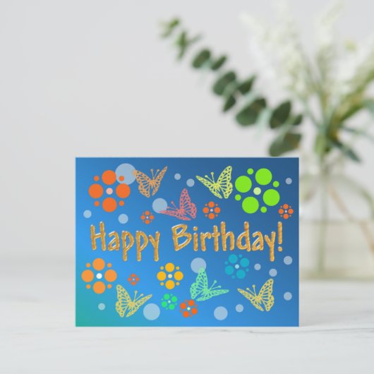 Carte d'anniversaire (Debout devant)