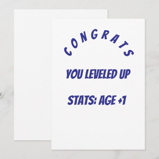 Carte d'anniversaire (Devant / Derrière)