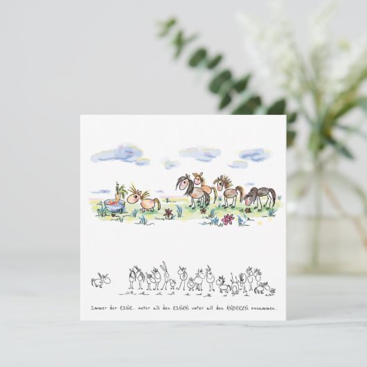 Carte d'anniversaire (Debout devant)