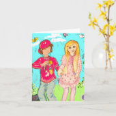 Carte d'anniversaire (Fleur jaune)