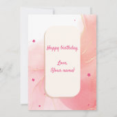 Carte d'anniversaire (Dos)