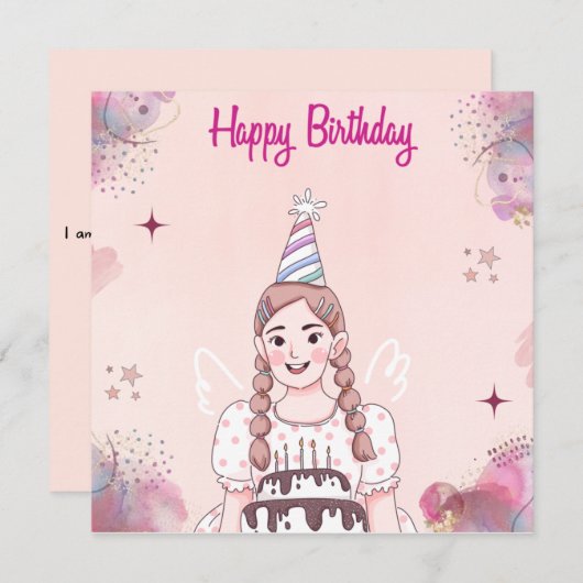 Carte d'anniversaire (Devant / Derrière)