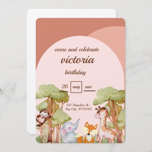 carte d'anniversaire (Devant / Derrière)