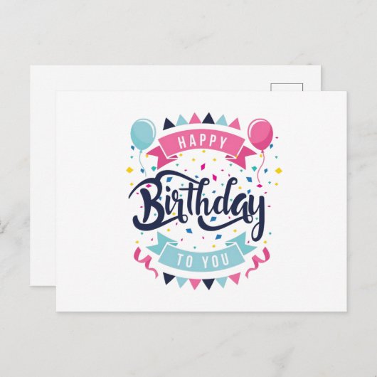 Carte d'anniversaire (Devant / Derrière)