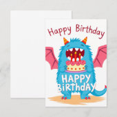 Carte d'anniversaire (Devant / Derrière)