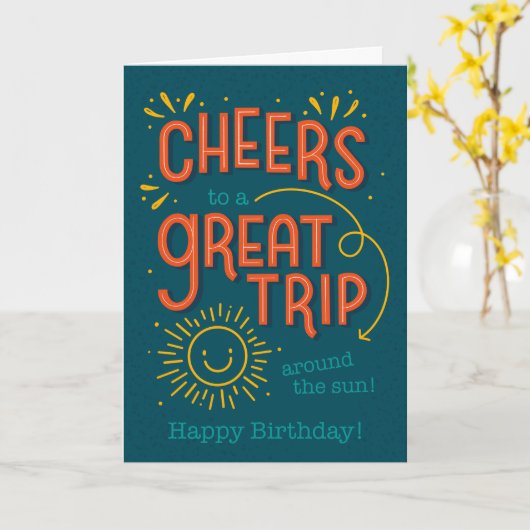 Carte d'anniversaire (Fleur jaune)