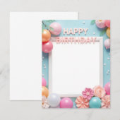 Carte d'anniversaire (Devant / Derrière)