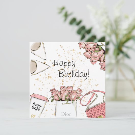 Carte d'anniversaire (Debout devant)