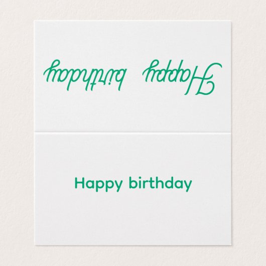 "carte d'anniversaire" (Outside Unfolded)