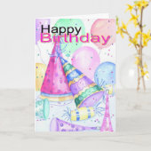 Carte d'anniversaire (Fleur jaune)