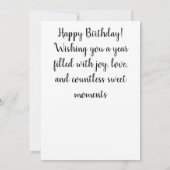 Carte d'anniversaire (Dos)