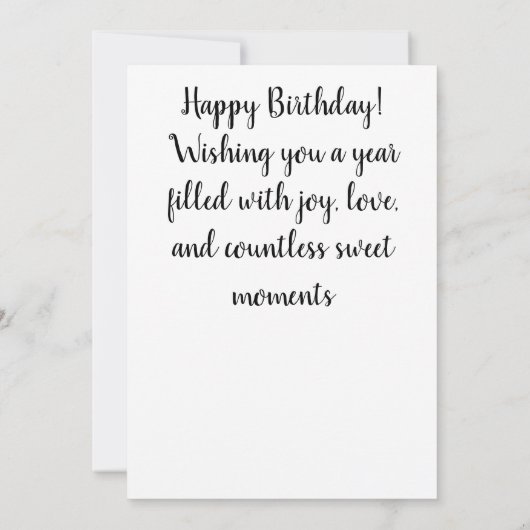 Carte d'anniversaire (Dos)