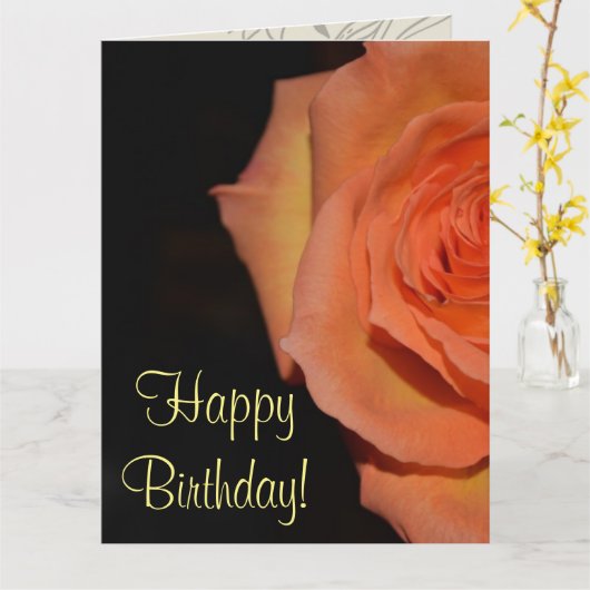 Carte d'anniversaire (Fleur jaune)