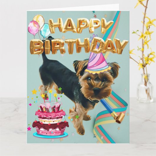 Carte d'anniversaire (Fleur jaune)