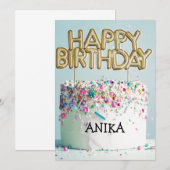 CARTE D'ANNIVERSAIRE (Devant / Derrière)