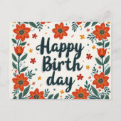 Carte d'anniversaire. (Dos)