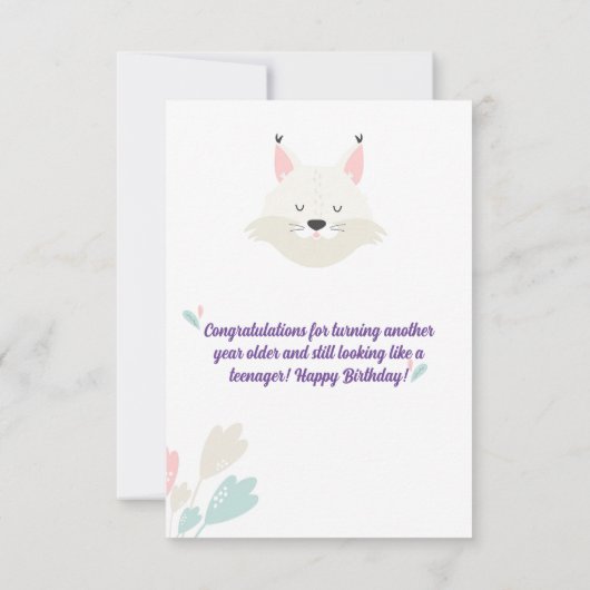 Carte d'anniversaire (Dos)