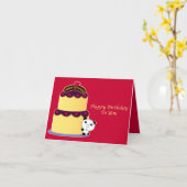 Carte d'anniversaire (Fleur jaune)