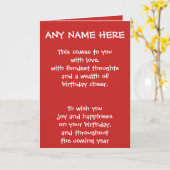 CARTE D'ANNIVERSAIRE (Fleur jaune)