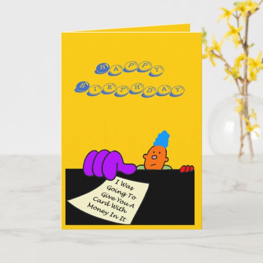 Carte d'anniversaire 1 (Fleur jaune)