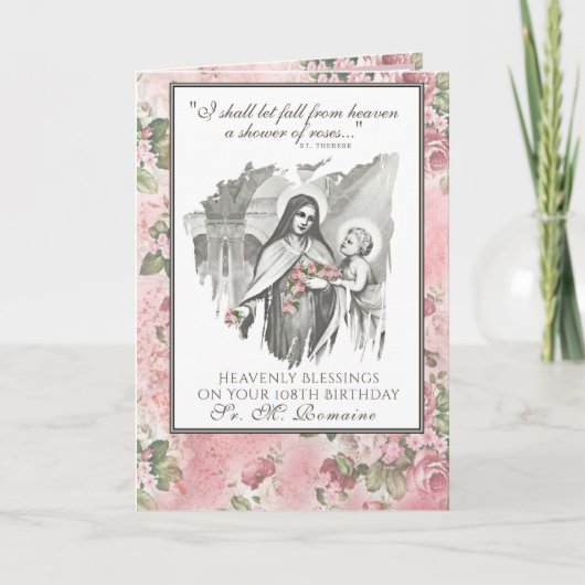 Carte d'anniversaire 108 ans de Sr. M. Romaine (Devant)