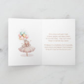 Carte d'anniversaire 10 ans Danseuse blanche aux c (Intérieur)