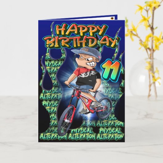 Carte d'anniversaire 11 (Fleur jaune)