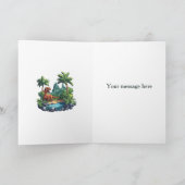 Carte d'anniversaire 11 ans Dinosaure (Intérieur)
