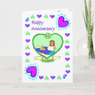 Carte d'anniversaire 12ème anniversaire de mariage