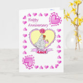 Carte d'anniversaire - 13ème dentelle (Fleur jaune)