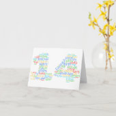 Carte d'anniversaire 14e B (Fleur jaune)