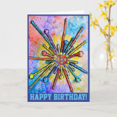 Carte d'anniversaire 15 (Fleur jaune)