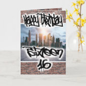 Carte d'anniversaire 16 (Fleur jaune)