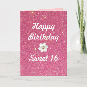 Carte d'anniversaire 16 ans douce