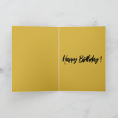 Carte d'anniversaire 17 ans, noir et or (Intérieur)