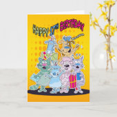 Carte d'anniversaire 17th - Moonies Doodlematoons (Fleur jaune)