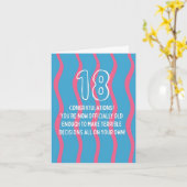 Carte d'anniversaire 18 ans  (Fleur jaune)
