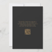 Carte d'anniversaire 18 ans à code QR foncé avec é (Dos)