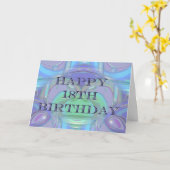Carte d'anniversaire 18e (Fleur jaune)