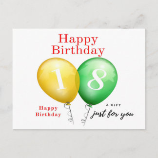 Carte d'anniversaire 18e pour elle