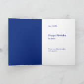 Carte d'anniversaire 18th Grandaughter Blue | Âge (Intérieur)