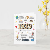 Carte d'anniversaire 1939 pour Papa ou Maman (Fleur jaune)