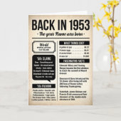 Carte d'anniversaire 1953 Back in the Day, Faits a (Fleur jaune)