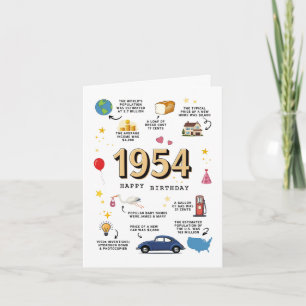 Carte d'anniversaire 1954 pour papa ou maman