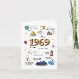 Carte d'anniversaire 1969 pour papa ou maman
