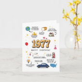 Carte d'anniversaire 1977 pour mari et femme (Fleur jaune)